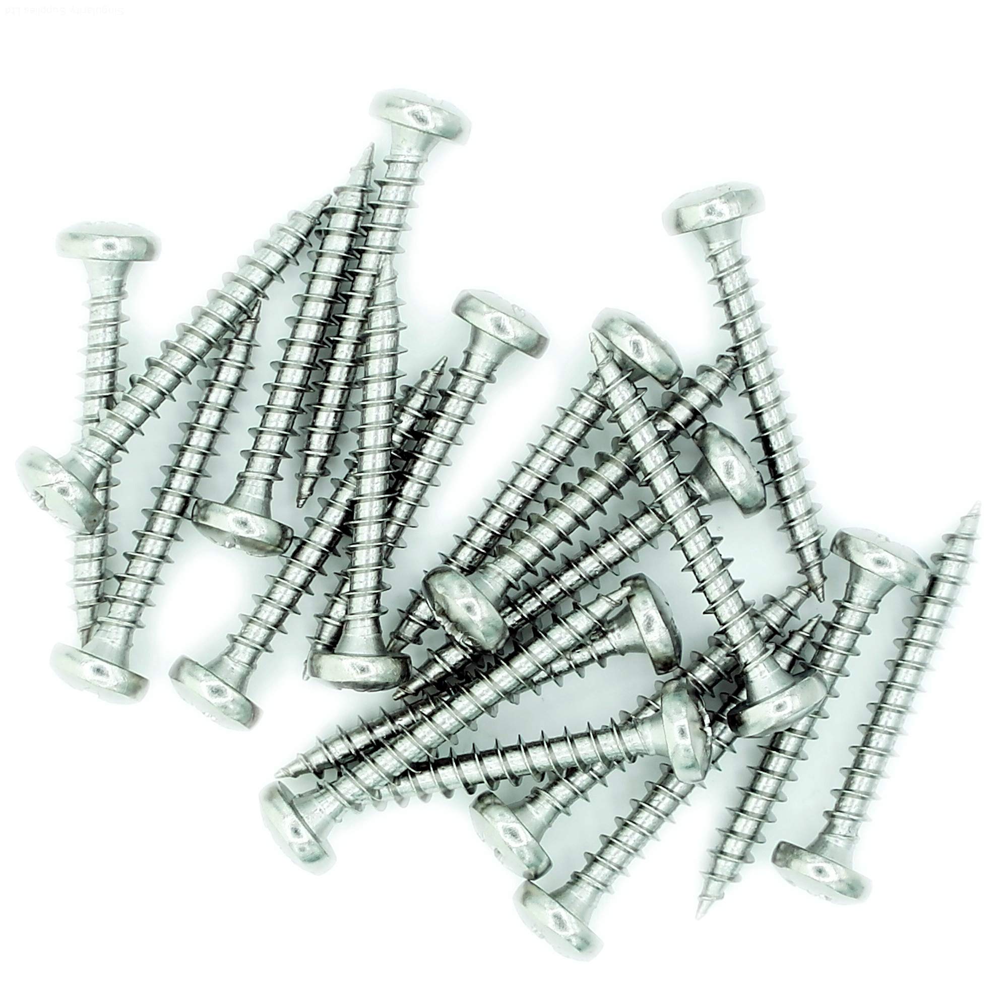 No.5 x 2 (3.5mm x 50mm) Pozi Pan Chipboard Screw - Stainless Steel (A2) (Pack of 20)