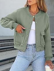 ANRABESS Women Cropped Bomber Jacket 2025 Fashion