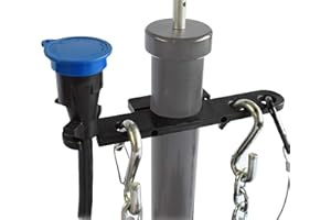 GR Innovations Chain Saver with PlugSaver and Tether | Nylon Tongue Jack Trailer Towing Organizer Kit | Essential RV Accessory | Easy Chain & Harness Storage | Made in USA
