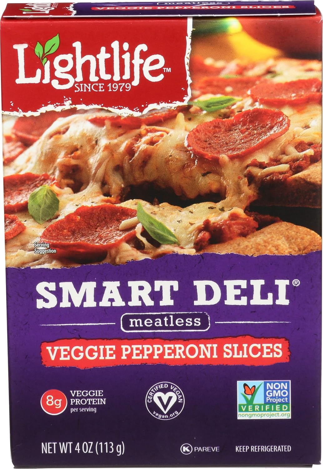 Lightlife Foods, Smart Deli Slices Pepperoni, 4 Ounce