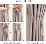 Pretty Jolly 2 Pack Long Tassel Curtain Tiebacks Dark Beige Handmade Braided view 6