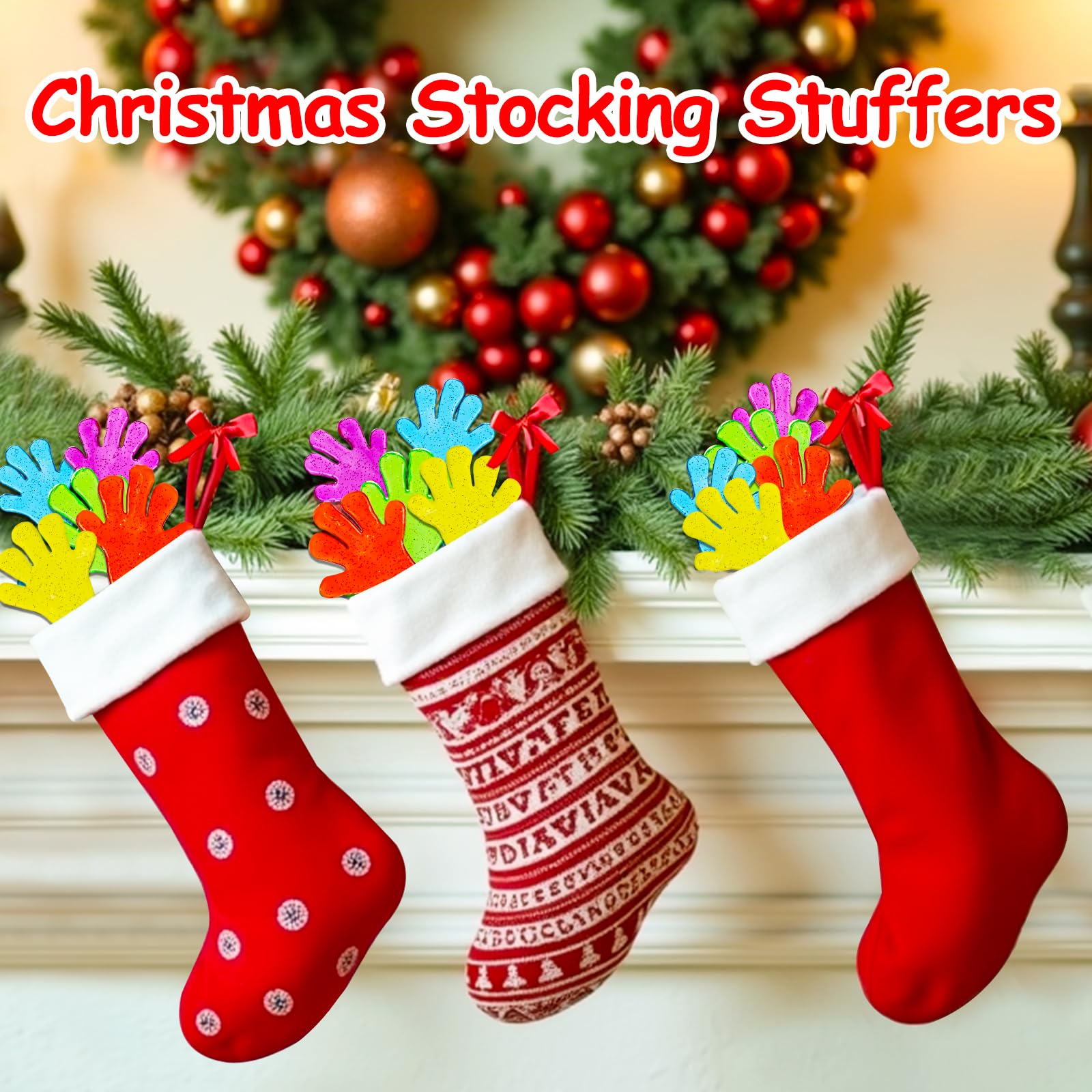 100PCS Glitter Sticky Hands Party Favors for Kids 4-8 8-12 Birthday Supplies Halloween Goodie Bag Stuffers Classroom Treasure Box Carnival Prizes Bulk Treat Trinkets Pinata Stuff Mini Stretchy Toys