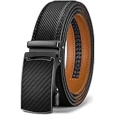 KEMISANT Belt Men, Sliding Ratchet Belt Genuine Leather For Gift Mens Dress Pants Oxfords,Size Adjustable