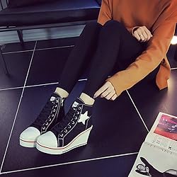 Women's Canvas High-Heeled Shoes Fashion Sneakers