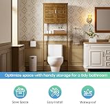 SMIBUY Bamboo Over-The-Toilet Storage Shelf Cabinet Walnut 3-Tier view 9