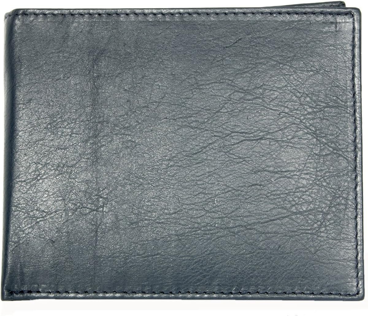 FLW Blue-Grey-Light Turquoise Genuine Leather Wallet Without Any Logos or Markings