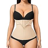 MERYOSZ Zipper Waist Trainer for Women - Mesh Corset Shapewear Tummy Control Body Shaper Waist Cincher Postpartum Girdle