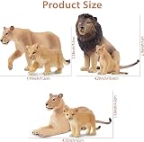 toymany 6Pcs Realistic Lion Figures Lion Cubs Educational Toy Set view 4