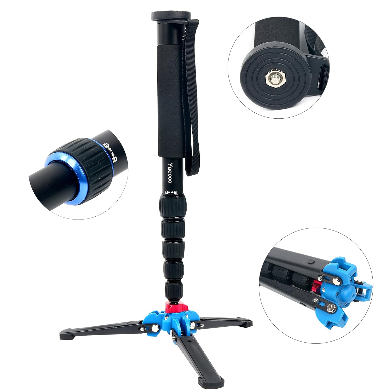 Monopods Electronics Yaeccc Lightweight Portable 63inches Camera Aluminium Monopod with Folding