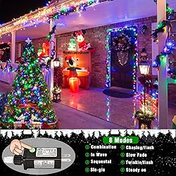 66ft Christmas Lights Outdoor Waterproof, 200 LED