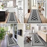 SHACOS Hallway Runner 60x180 cm Non-Slip Washable Black Kitchen Rug view 3