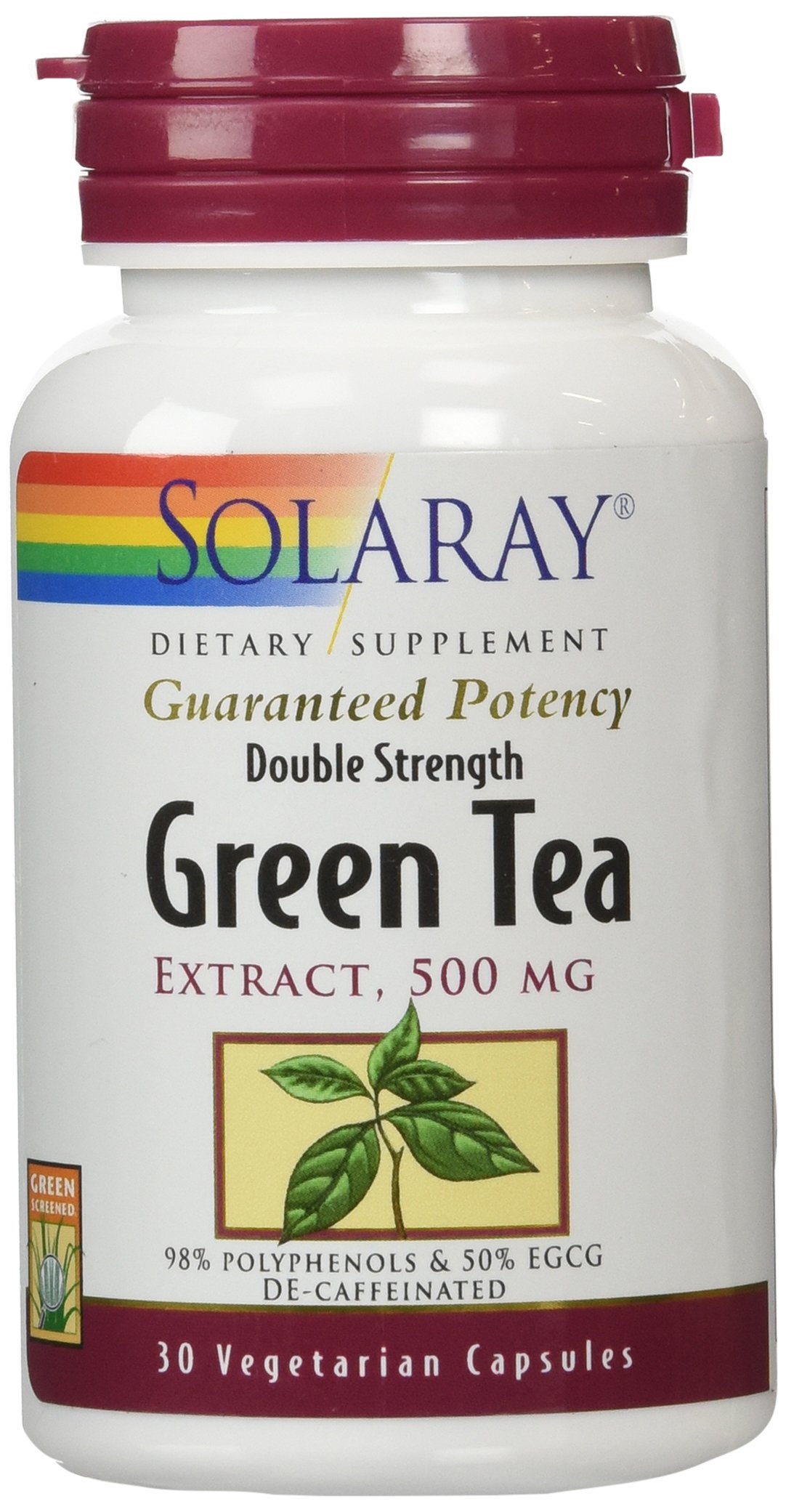 Solaray Green Tea Extract Supplement, 250mg, 30 Count