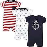 Hudson Baby Unisex Cotton Rompers
