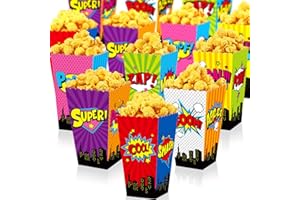 Containlol 24 Pcs Popcorn Boxes Party Favors Snack Treat Box Candy Cookie Container for Movie Cinema Theme Birthday Party Fav