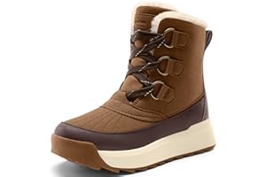 Vilanva Winter Snow Boots for Women Faux Fur Collar Ankle Booties Warm Microfleece Lining with Anti-Slip Rubber Sole Walking Outdoor