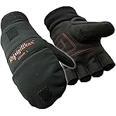 RefrigiWear Softshell Convertible Mitt – Insulated Open Finger Mitten Work Glove