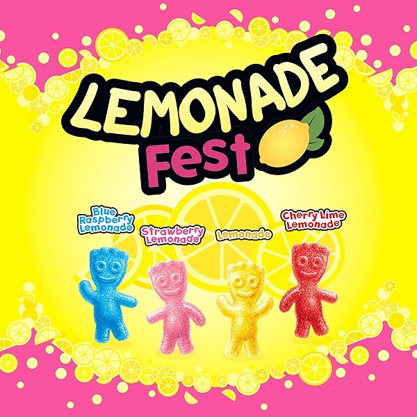 SOUR PATCH KIDS LEMONADE FEST SOFT & CHEWY GUMMY CANDY, 8.02 OZ