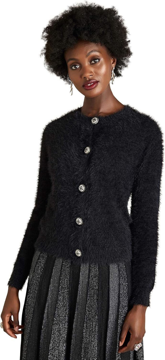 diamante button cardigan