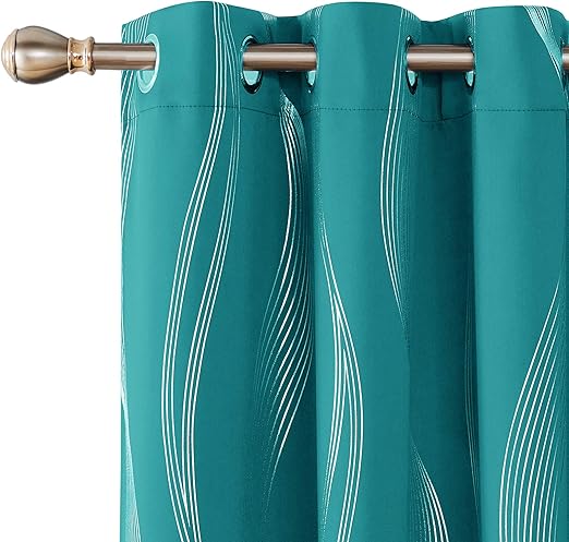 Amazon Com Deconovo Thermal Insulated Room Darkening Turquoise