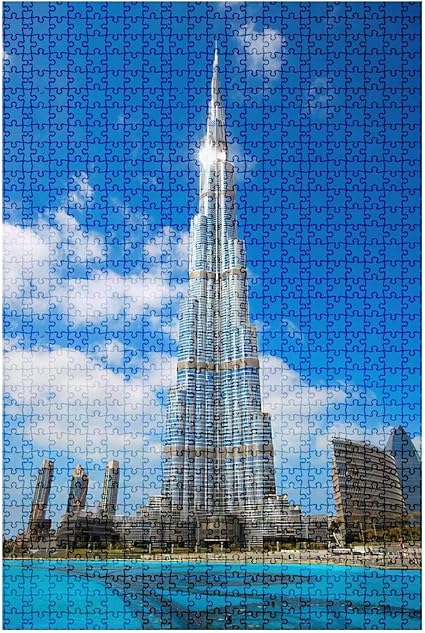 Amazon Com 1000 Pieces Wooden Jigsaw Puzzle Burj Khalifa Famous Building Stock Pictures Royalty Free Photos Fun And Challenging Board Puzzles For Adult Kids Large Diy Educational Game Toys Gift Home Decor Toys