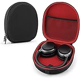 Linkidea Headphones Carrying Case Compatible with Bose QCUltra, QC45, QC35II, QC35, Sony MDRZX110, JBL Tune 660NC Case, Protective Hard Shell Travel Bag with Cable, Charger Storage (Black)