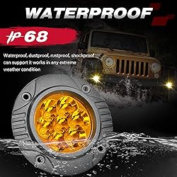 OFFROADTOWN Round Flush Mount LED Pods 2PCS 5Inch