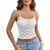 Avidlove Bralettes for Women Lace Spaghetti Strap Camisole Y2k Crop Tops Going Out Tank Tops