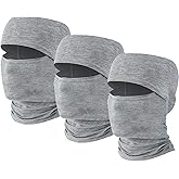 Eurzom 3 Pcs Open Top Balaclava Winter Ski Masks Face Masks Empty Top Full Face Cover Windproof Wicking for Sport Football