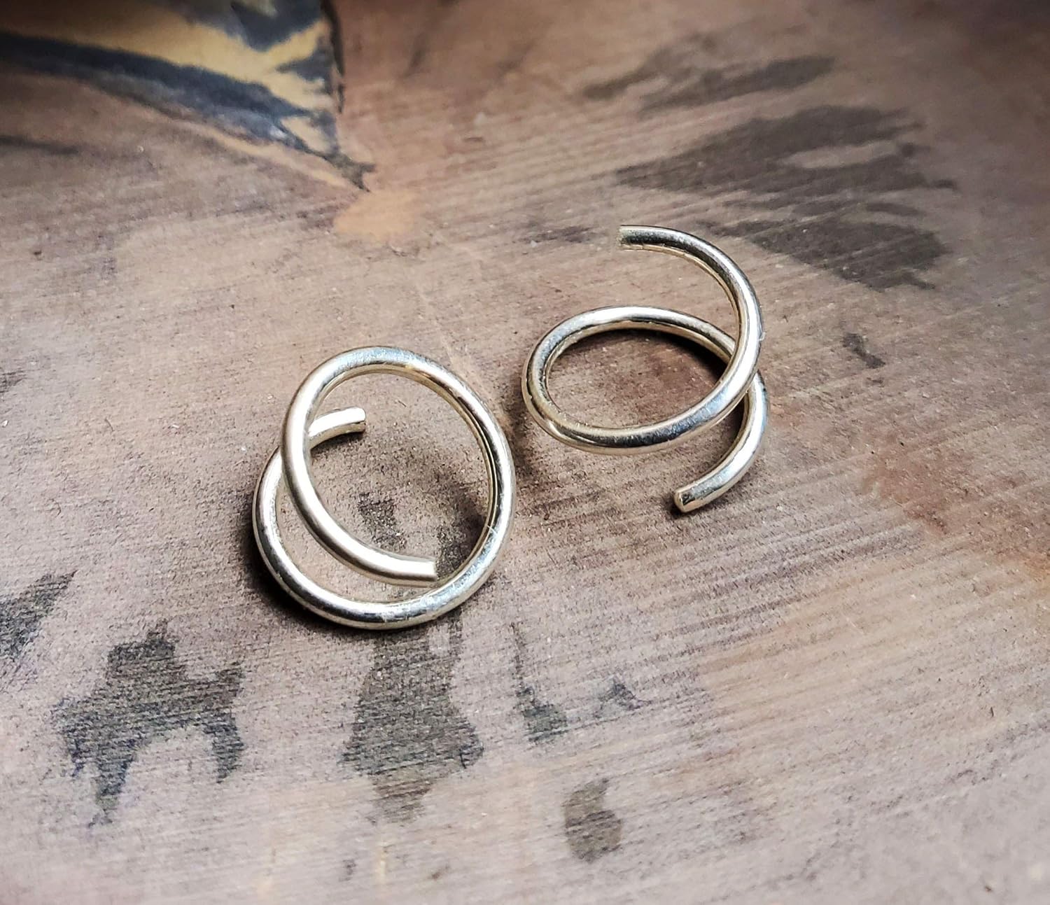 fake silver hoop earrings