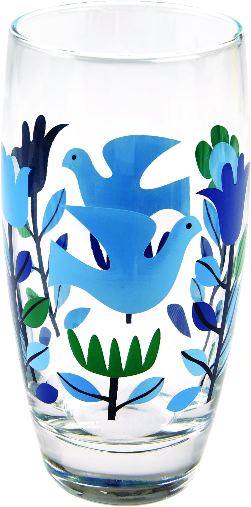 Folk Dove Drinking Glass