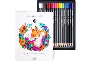 COLORCHIEF 18 Count Colored Pencils for Adult Coloring Books, Coloring Pencil Set & Drawing Pencils for Sketching, Art Pencil & Art Supplies for Adultsand Teens,Soft Core for School Supplies