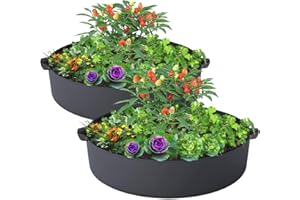 ZtohPyo 2-Pack 50 Gallon Plant Grow Bags, Large Fabric Raised Garden Bed with Handles,Durable Garden Beds Planters Aeration Gardening Container to Grow Vegetables for Outdoor Plants