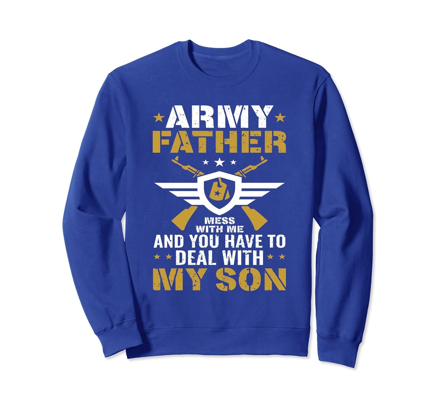 Army Dad & Son Military Guns Sweatshirt-anz