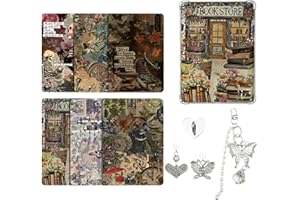 Wealsoar Inserts Cardstock Paper for Clear Case, 6PCS 6.9"x4.8" E-Reader Inserts with 2 Type-C Dust Plug Charms and Phone Cha