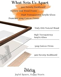 iHery Natural OAK Wood One Lost Sheep Framed Wall