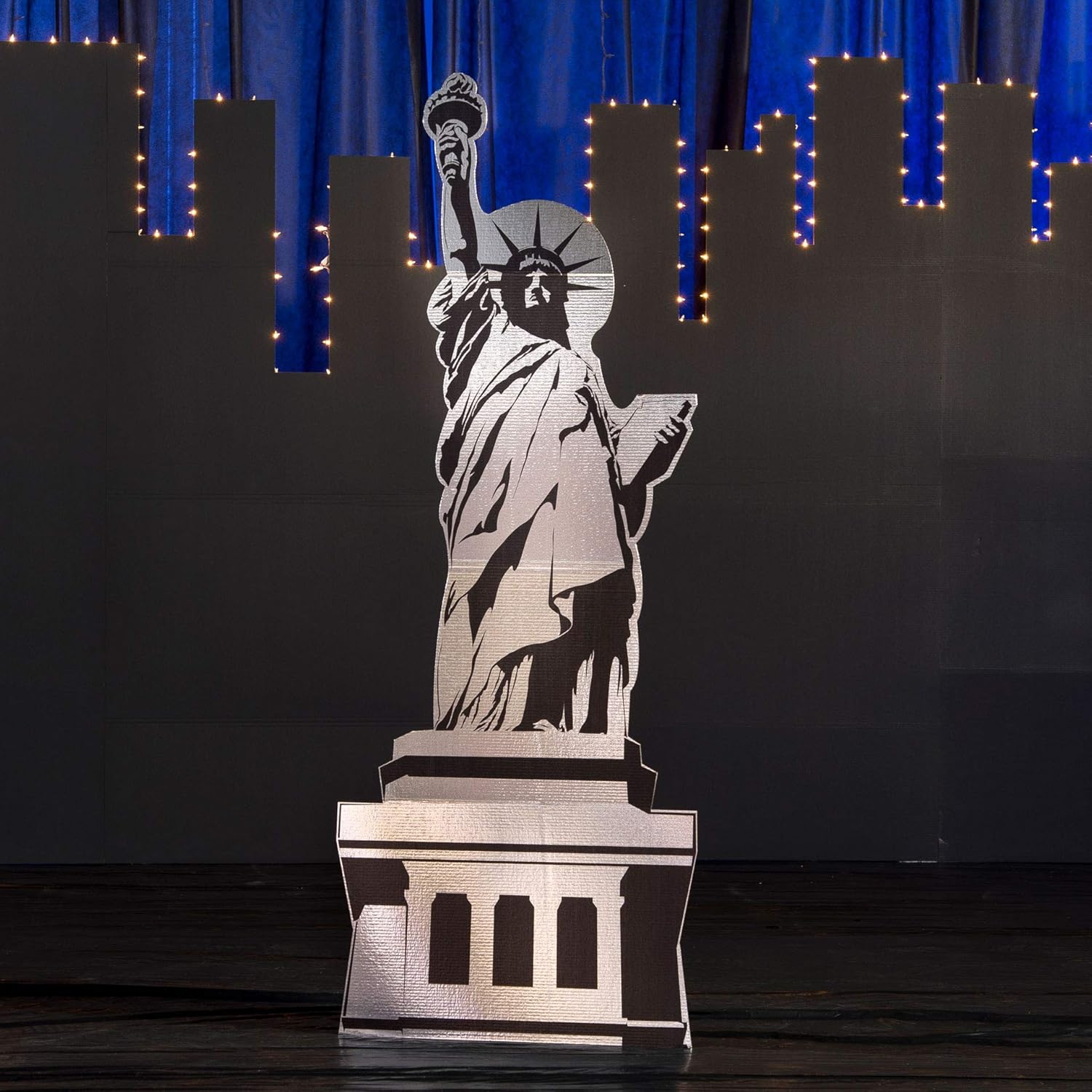 amazon com 6 ft 11 in statue of liberty silhouette standee home kitchen amazon com
