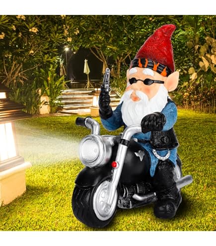 マウンテンライオン 192TM Amazon.com : Hi-Line Gift 75616-W Peace Biker Gnome : Patio, Lawn