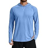 COOFANDY Men's UPF 50+ Fishing Shirt Lightweight Quick Dry UV Sun Protection Hoodie Long Sleeve SPF Hiking Running Rash Guard