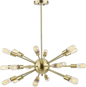 18 light starburst chandelier