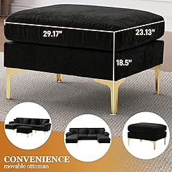 Wrofly U-Shaped Sectional Sofa Couch, 114" Comfy