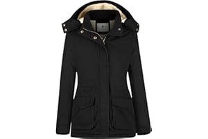 WenVen Women's Winter Warm Sherpa Lined Jacket Heavy Parka Coat with Hood
