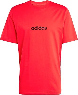 Hombre Essentials Linear Single Jersey Shirt, Pure Ruby/Black, L