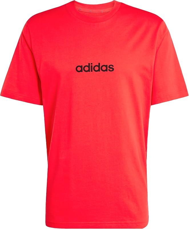Camisola Linear Jersey Essencials Masculina, Rubi/Preto Puro, L