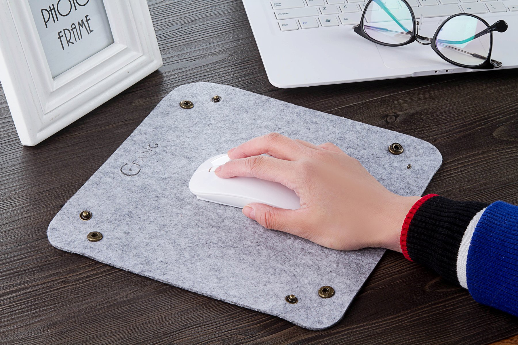 Jewelry, Key, Cell Phone, Wallet, Watches Tray Display Organizer Bedside Storage Tray Desktop Storage 9.7\'\'x9.7\'\'-Unfolded for Cup Mat, Mouse Pad