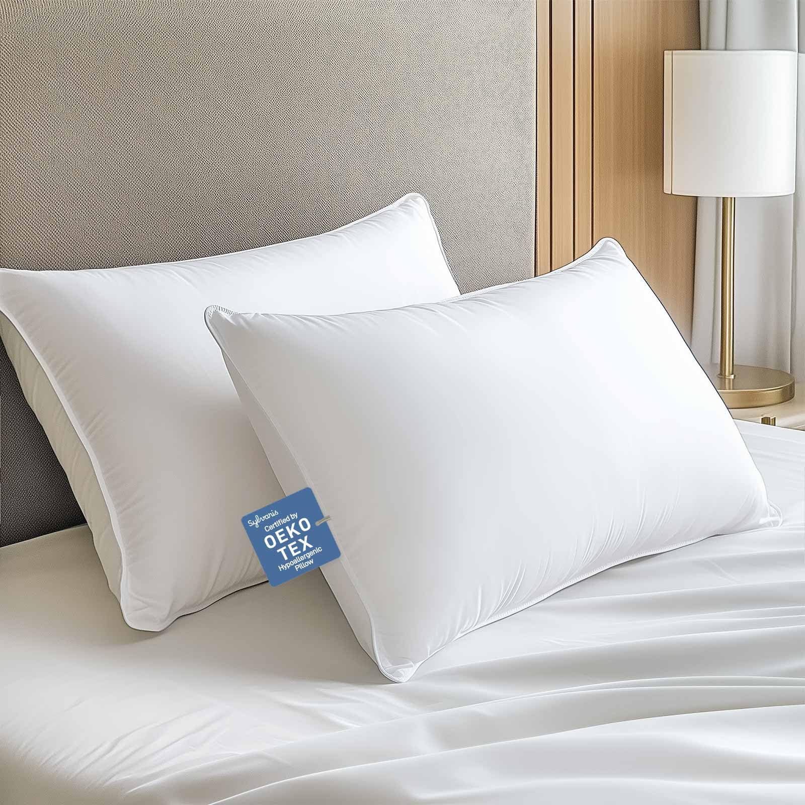 Photo 1 of **DIRT FROM TRANSPORT **Hypoallergenic Viscose from Bamboo Soft Pillows with Down Alternative Filling, Queen Size set of 2,Breathable, Moisture-Wicking, Luxury Hotel Quality, Ideal for All Sleeper, Oeko-Tex Certified