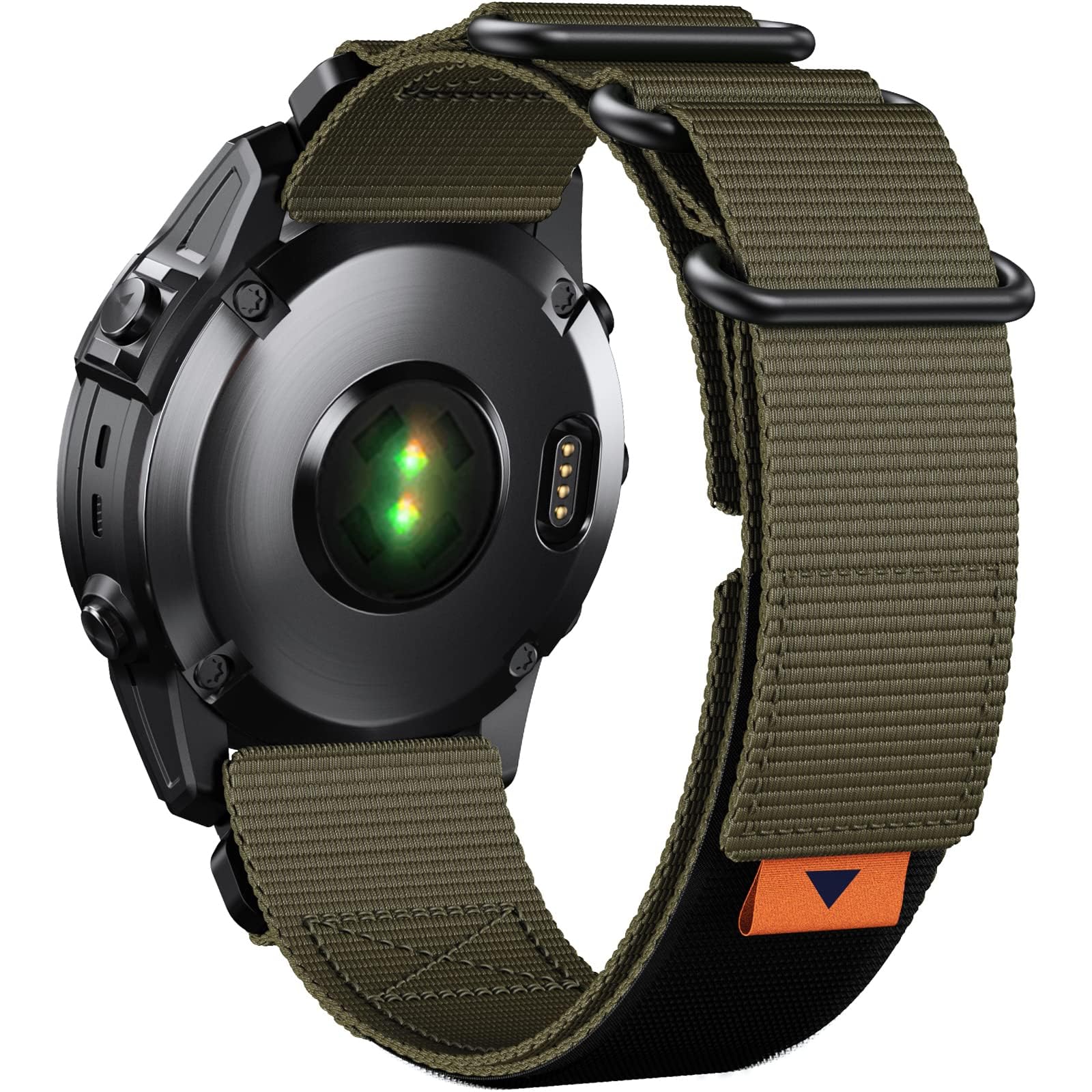 NotoCity for Garmin Fenix 6 pro/7/6/5 Strap, 22mm Quickfit for Garmin Fenix 7 pro/8 47mm/5 Plus, Forerunner 935/945/745, Replacement Strap for Instinct/2, Approach S60(Army green)