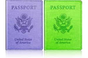 Lesnow passport holder，Passport and Vaccine Card Holder Combo, passport cover with CDC Vaccination Card Slot，PU Leather passport case, Travel Documents Organizer Protector for Women and Men