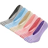 ZAKASA No Show Toe Socks Women Running Five Finger Socks Invisible Liner Boat Low Cut Loafer Socks for Ladies
