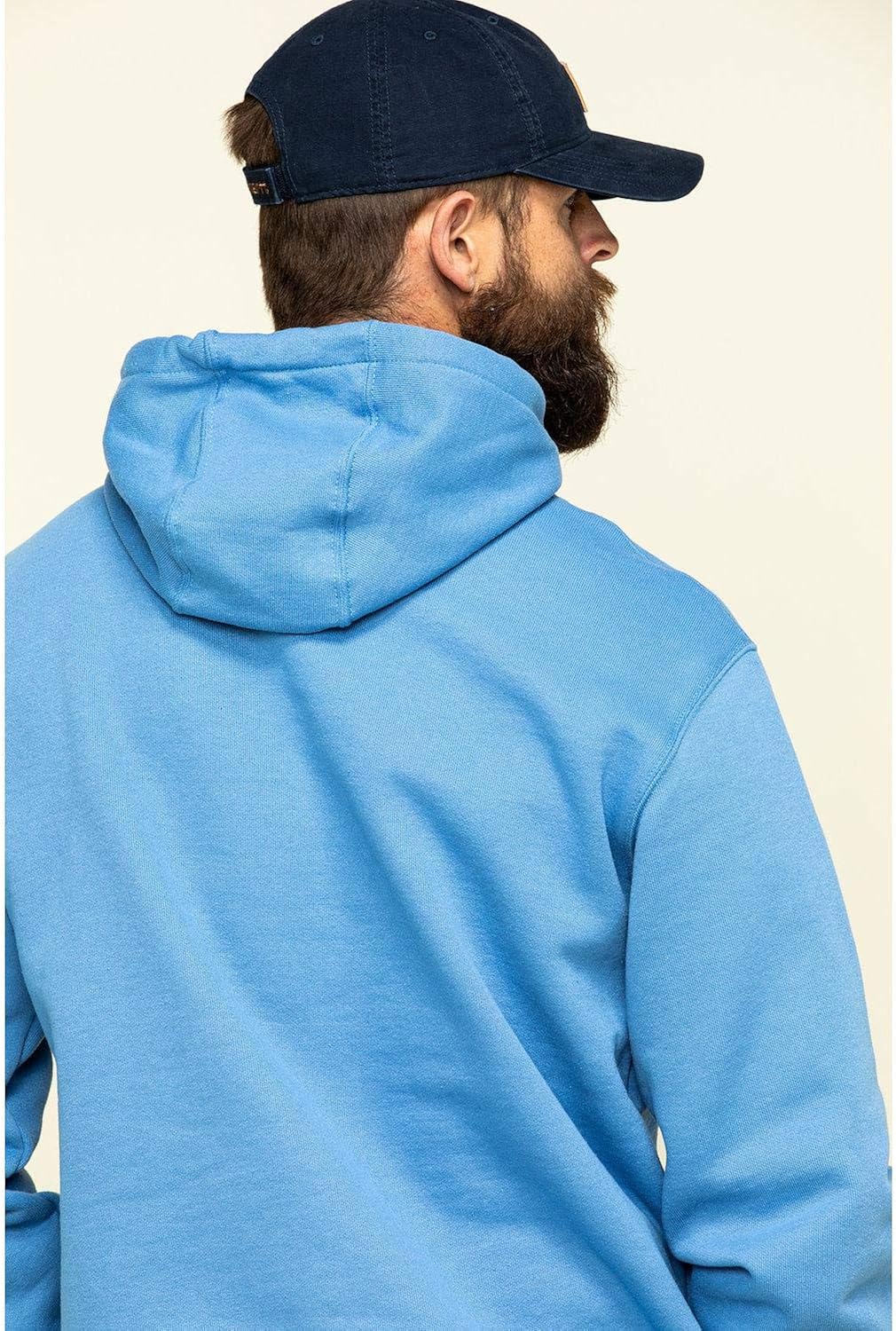 Carhartt Men's Midweight Sleeve Logo Hooded Sweatshirt, French Blue, 4X-Large: Clothing