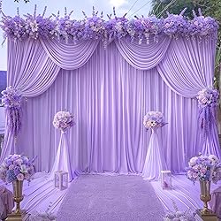 40ft x 10ft Wrinkle Free Lavender Wedding Backdrop